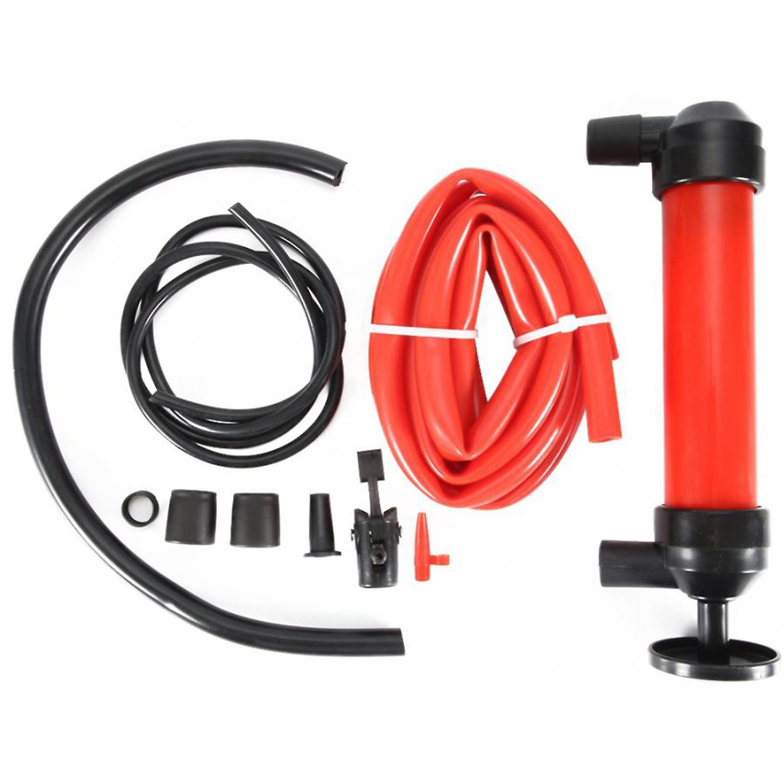 Multi-use Car Fuel Transfer Siphoning Pump Kit With Intake and Discharge Hand Pump For Gas Oil And Liquids