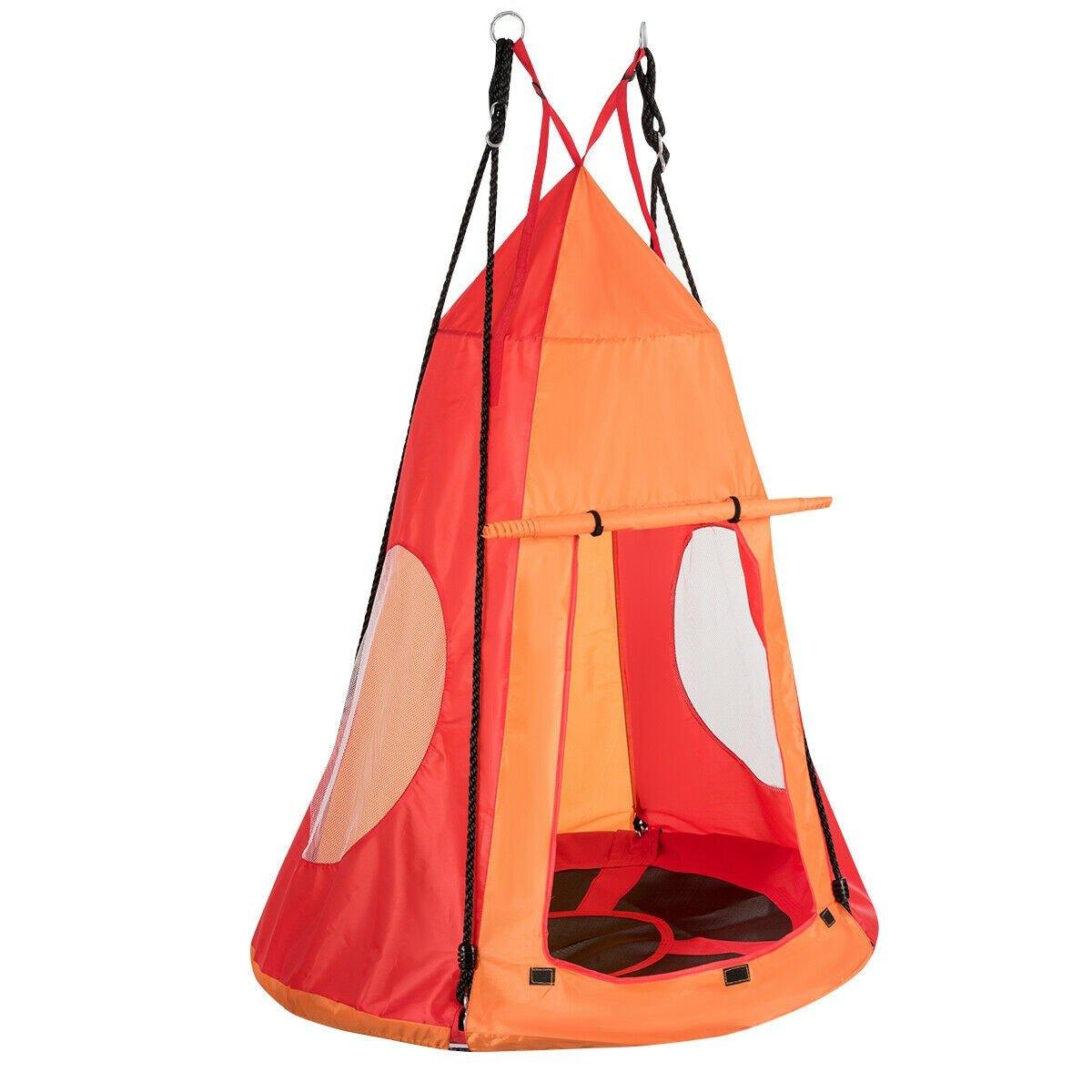 2 in 1 Kids Detachable Hanging Chair Swing Tent Set