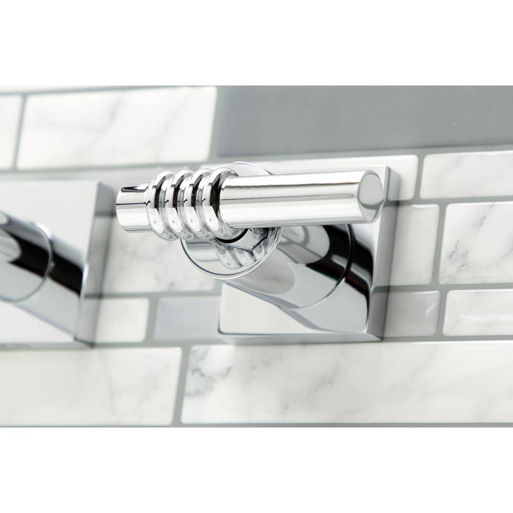 Kingston Brass Milano 2-Handle Wall Mount Roman Tub Faucet in Polished Chrome (Valve Included) HKS6051ML