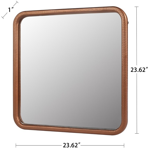 Decorative Wall Mirrors With Square Woven Grain And Mdf Framed Mirror the Pop Home