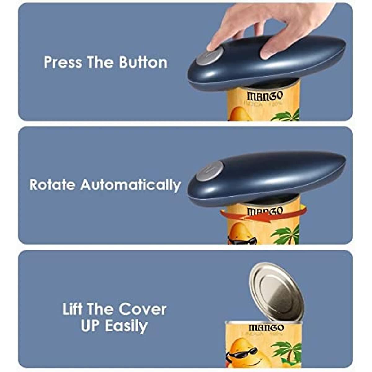 Electric Can Opener Automatic Can Opener Smooth No Sharp Edges Can Opener For Any Size Can Hand Free Can Opener Best Kitchen Gadget For Chefs Arthriti