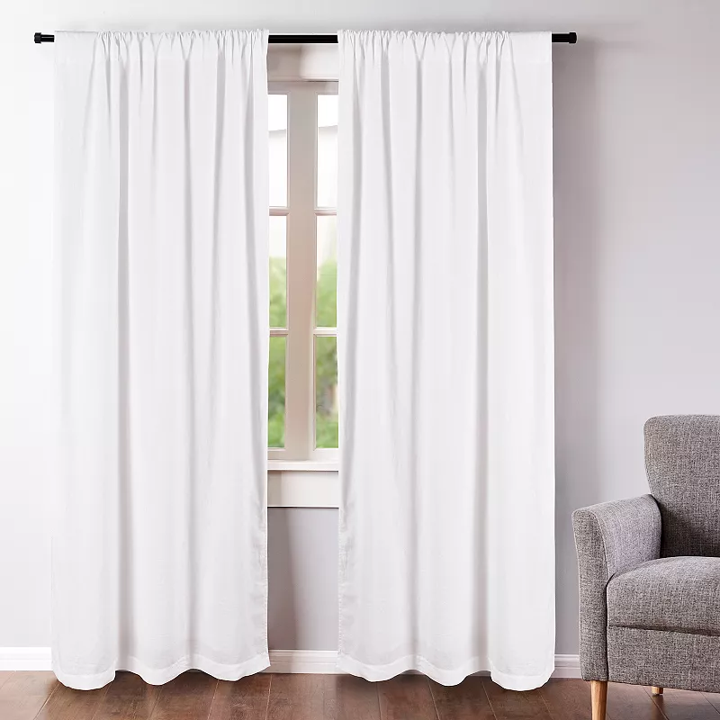 Levtex Home 2-panel Washed Linen Window Curtain Set