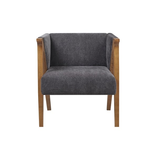 Madison Park Tera Charcoal Upholstered Accent Lounge chair