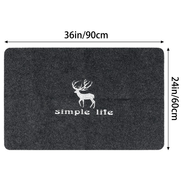 Unique Bargains Non slip Rubber Backing Indoor Outdoor Doormats