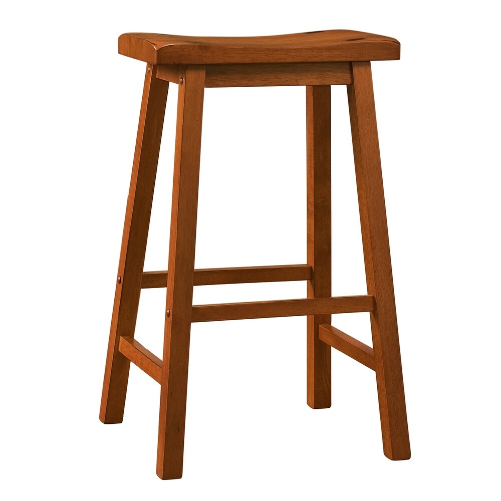 Salvador Saddle 29 inch Counter Height Backless Stools (Set of 2) by iNSPIRE Q Bold