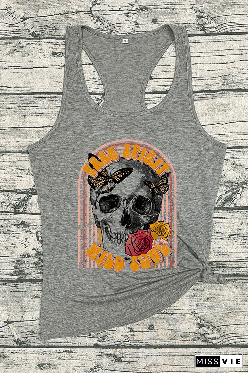 Skull Print Summer Graphic Tank Top Wholesale