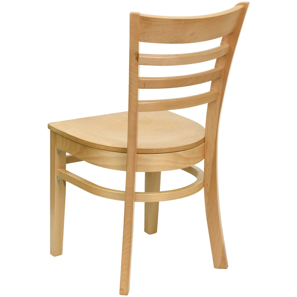 Wooden Ladder Back Restaurant Dining Chair   17.25\