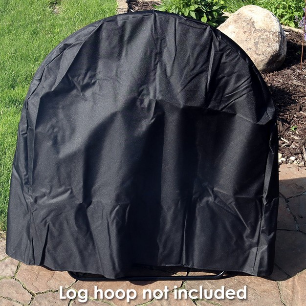 Sunnydaze Outdoor Weather resistant Durable Polyester With Pvc Backing Firewood Log Hoop Cover