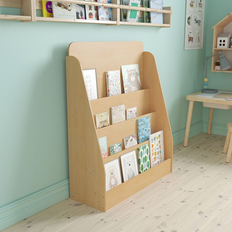 Flash Furniture 4 Shelf Kids Book and Magazine Display Stand