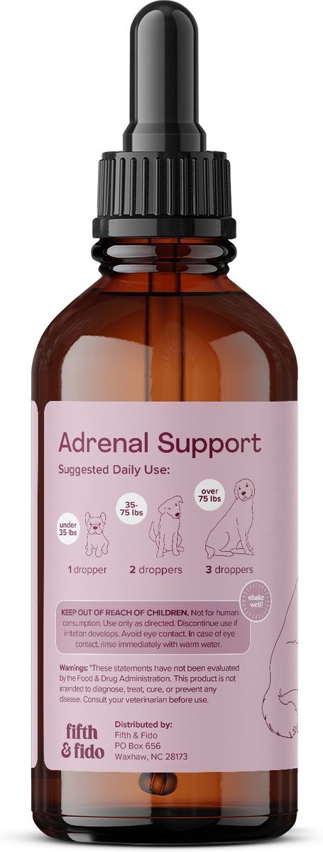 Fifth and Fido Adrenal Balance Liquid Hormone Supplement for Dogs and Cats