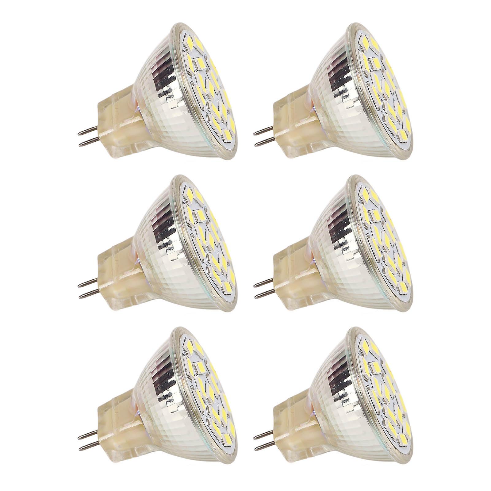 6Pcs GU4 LED Bulb 270LM 15LED Energy Saving Light Bulb MR11 Track Lamp Beads 12V 3W White Light 6000K