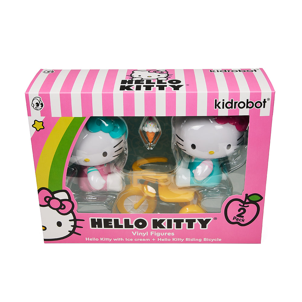 Hello Kitty® Tricycle and Ice Cream Play Theme 4.5” Vinyl Figure 2-Pack Set by Kidrobot