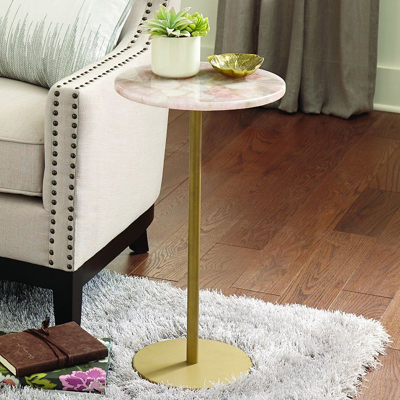 Steve Silver Co. Rosie Agate Top Round Chairside Table