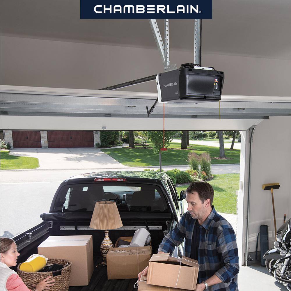 Chamberlain 12 HP Smart Chain Drive Garage Door Opener with Battery Backup C2212T