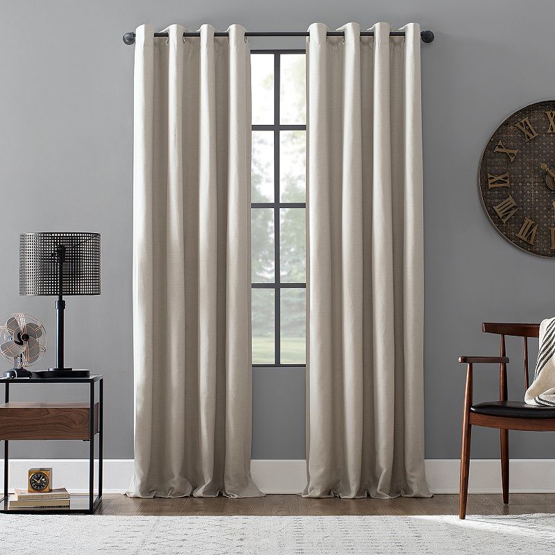 Archaeo Linen Blend Blackout Grommet Curtain Panel