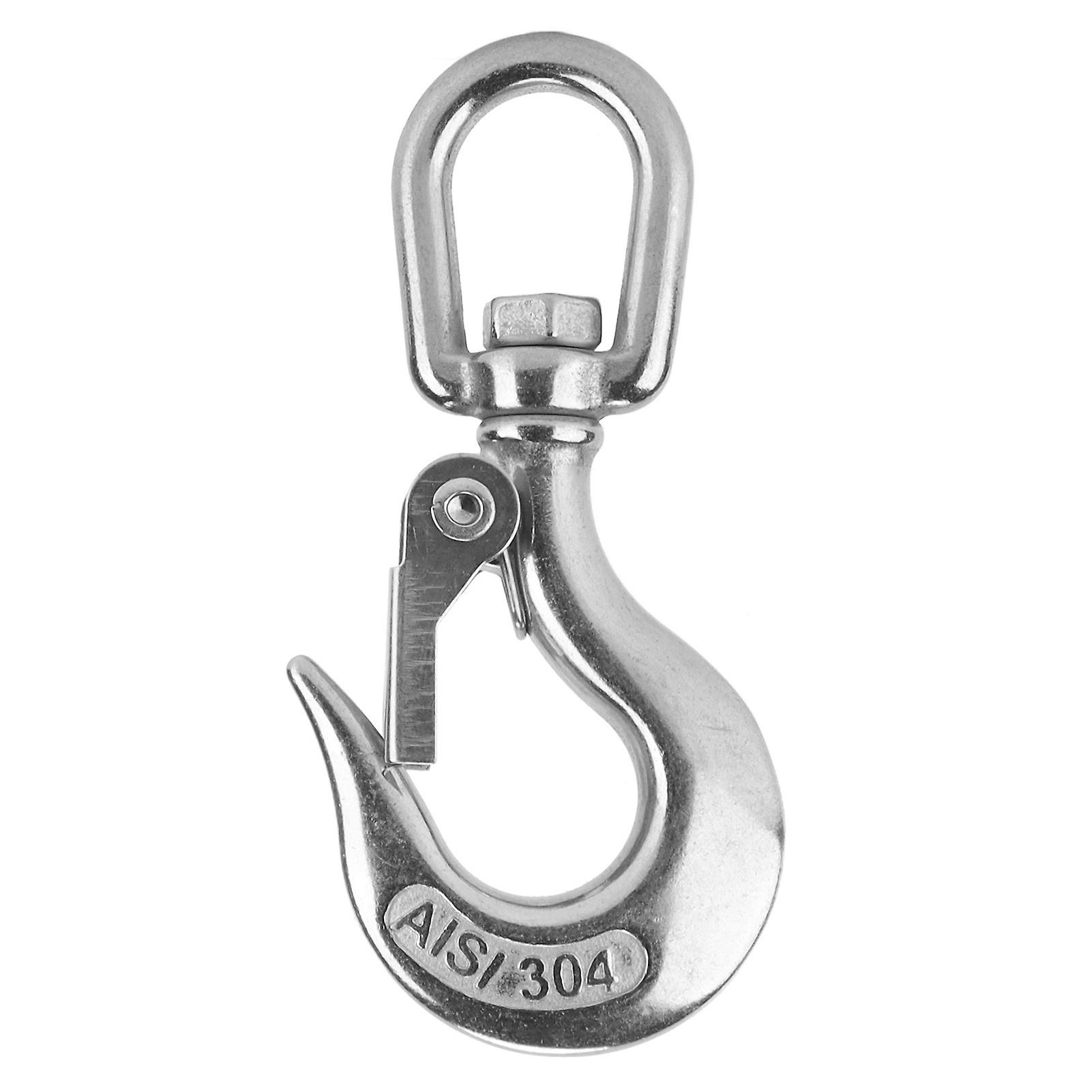 Swivels Eye Lifting Hook Stainless Steel Safety Lifting Hook For Engineering Cranes650kg