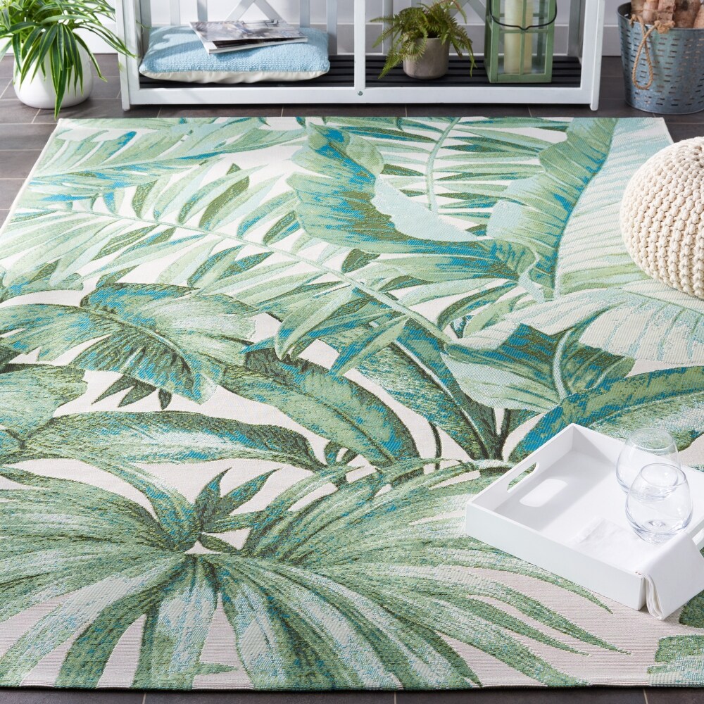 SAFAVIEH Barbados Ennia Tropical Indoor/Outdoor Waterproof Rug