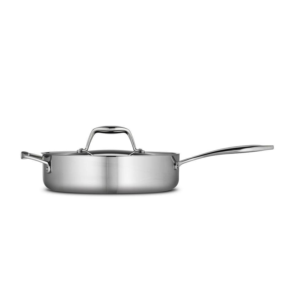 Tramontina Gourmet Tri-Ply Clad 3 qt. Stainless Steel Saute Pan with Lid 80116058DS