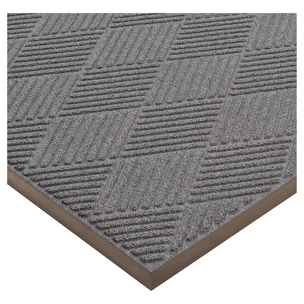 Blue Solid Doormat 2 x27 x3 x27 Hometrax