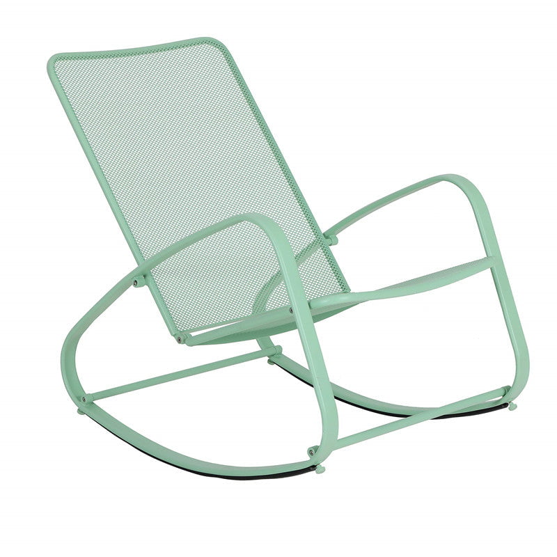 Sophia & William Outdoor Padded Rocking Chairs with Green E-coated Steel Frame