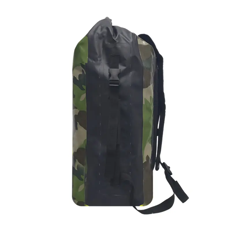 Outdoor Custom 500D PVC Tarpaulin Waterproof 30L Camouflage Boating Camping Travel Hiking Backpack