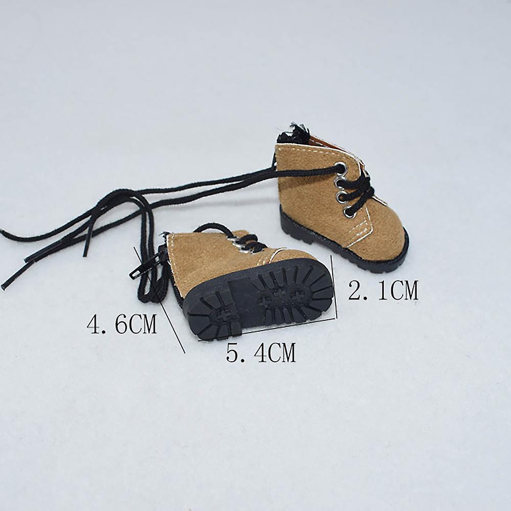 Tall Leather Shoes Length 5.5cm For 1/6bjd 8in 20cm Plush Doll