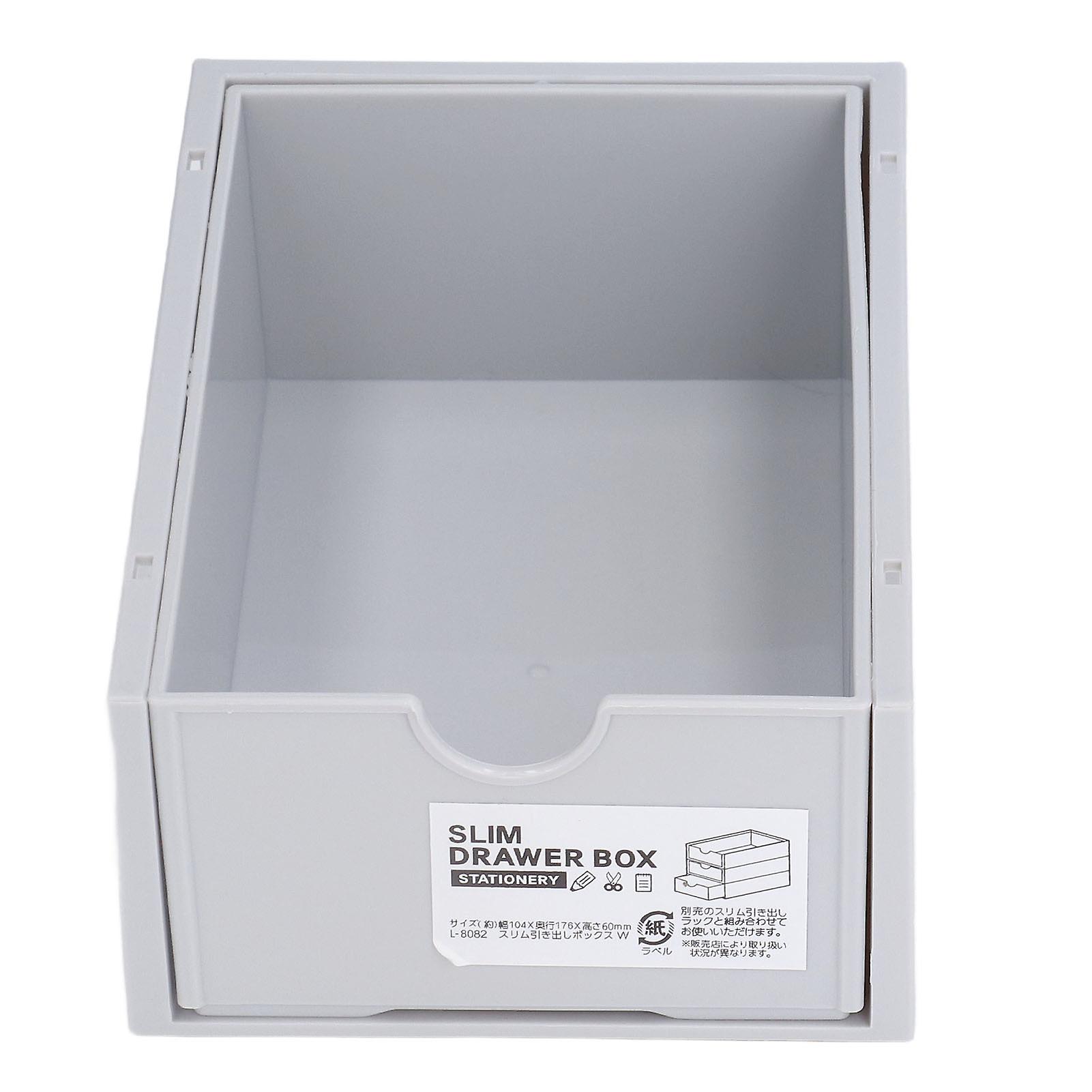 Storage Box Stackable Pp Material Large Capacity Classified Storage Strong Durable Drawer Boxgrey