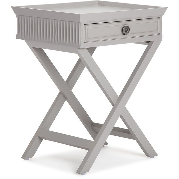 Finch Ashby Bedside Table with Drawer， Gray