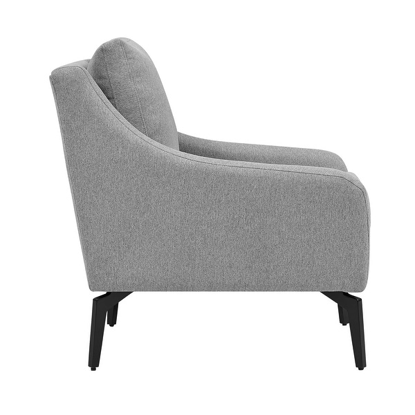 Accent Chair Suede Padded Seat with Metal Leg with Removable Back and Seat Cushion