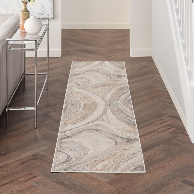 Inspire Me Home D cor Brushstrokes Modern Marble Indoor Area Rug