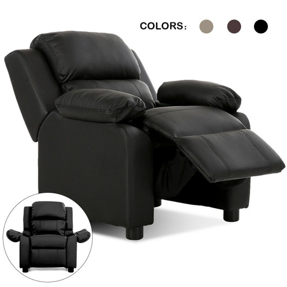 Costway 07528134 Kids Deluxe Headrest  Recliner So...