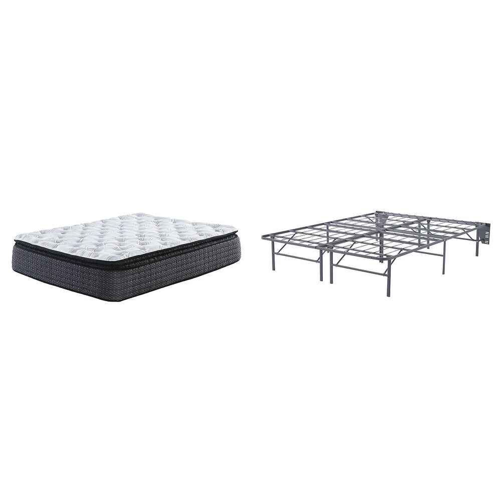 Signature Design by Ashley Limited Edition Pillowtop Black/White 2 Piece Mattress Package