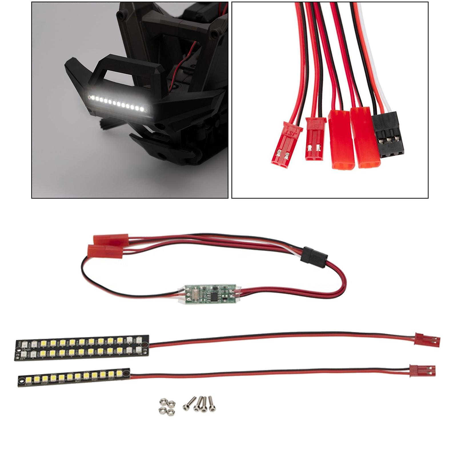 Front Rear Led Light Lamp Strips For   1/10 Rc Accessories