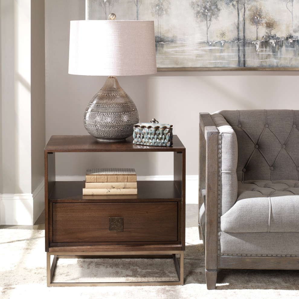 Uttermost Bexley Walnut Side Table   Contemporary   Side Tables And End Tables   by Innovations Designer Home Decor  ampAccent Furniture  Houzz