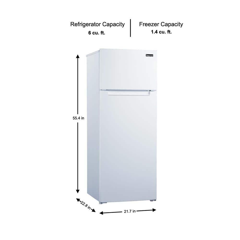 Magic Chef 73 cu ft 2Door Mini Fridge in White with Freezer