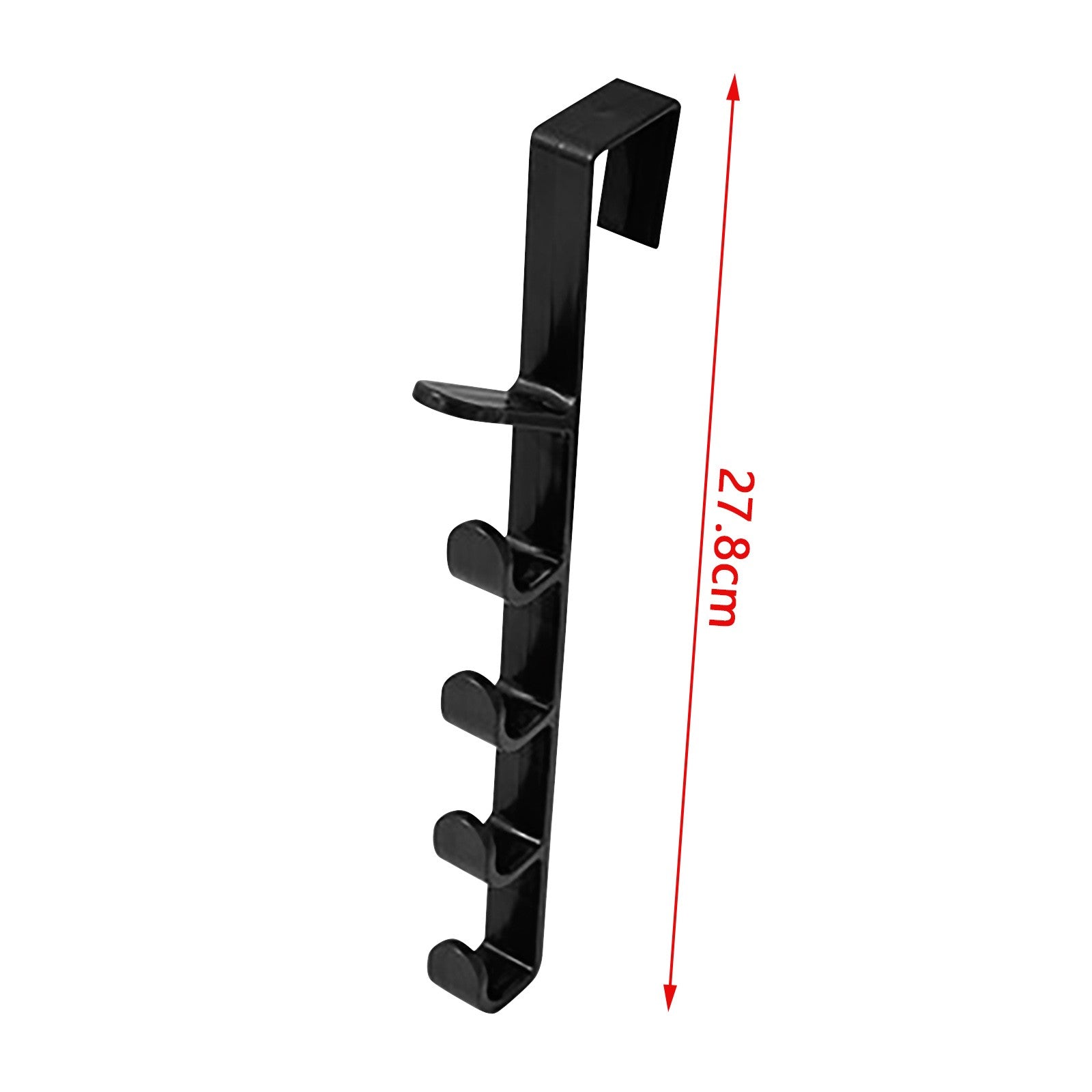 VOSS Over The Door Hook Hanger | 5-Hook Heavy-Duty Organizer Rack For Coats， Hats