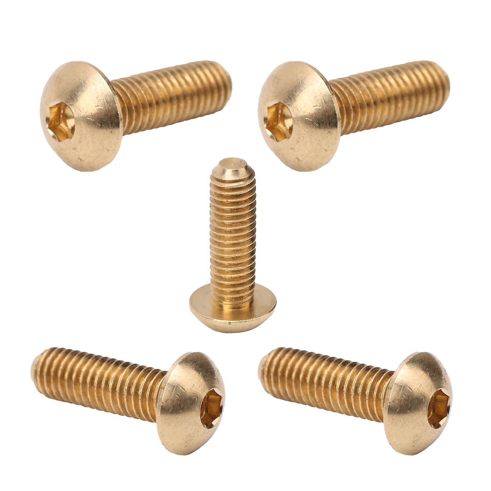 50pcs Round Hex Socket Screw Copper Fastener Hardware Tools Industrial Supplies M5m5x16mm