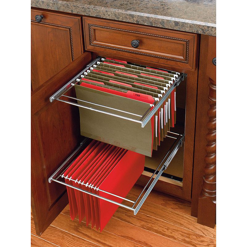 Rev-A-Shelf  2 14.5 Tier Base Cabinet File Drawer Organizer System， RAS-FD-KIT