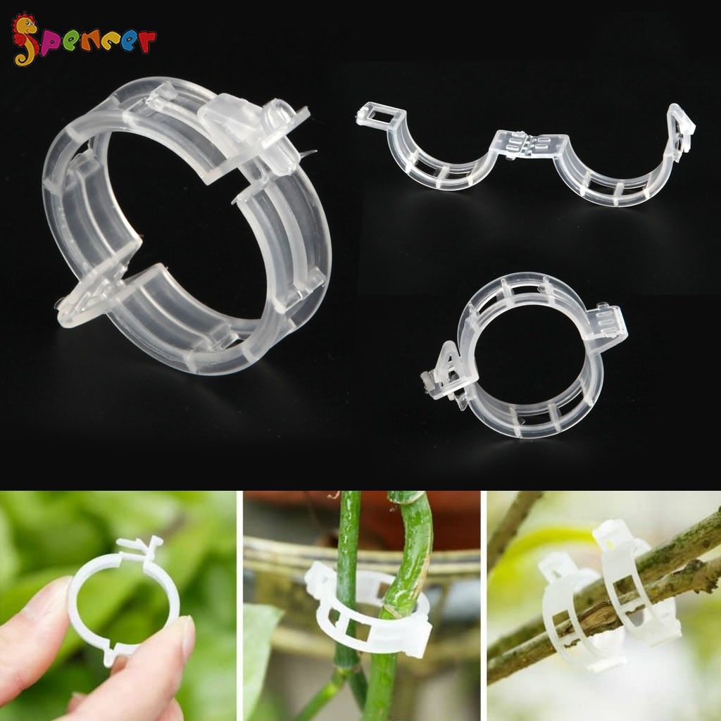 Spencer 100/200/300Pcs Tomato Trellis Plant Clips Vine Support Garden Tool for Vine Vegetables, GardenTrellis Clips