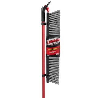 Libman 24 in. Rough Sweep Push Broom Set Clamp-Style 879