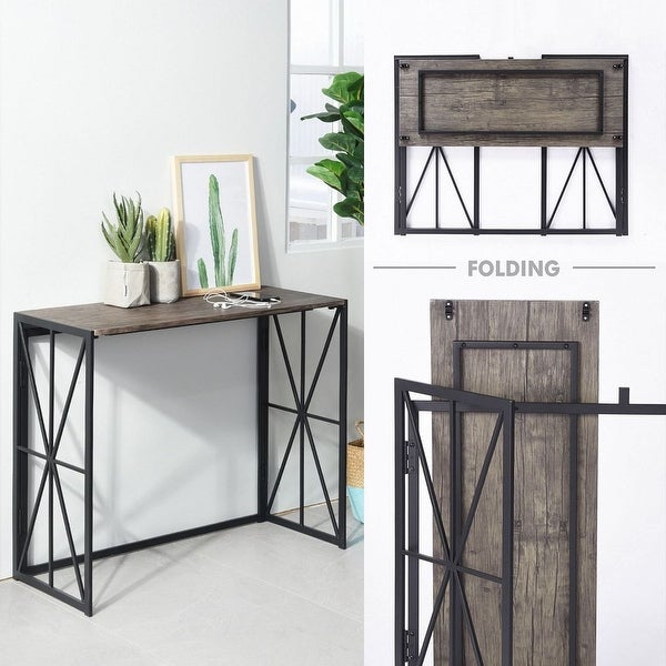 Modern Farmhouse Metal X Entry Table Console Table