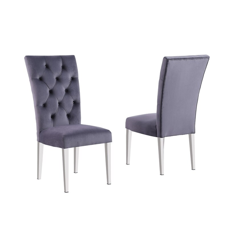 Best Master Furniture Tufted Velvet Dining Chair (Set of 2)