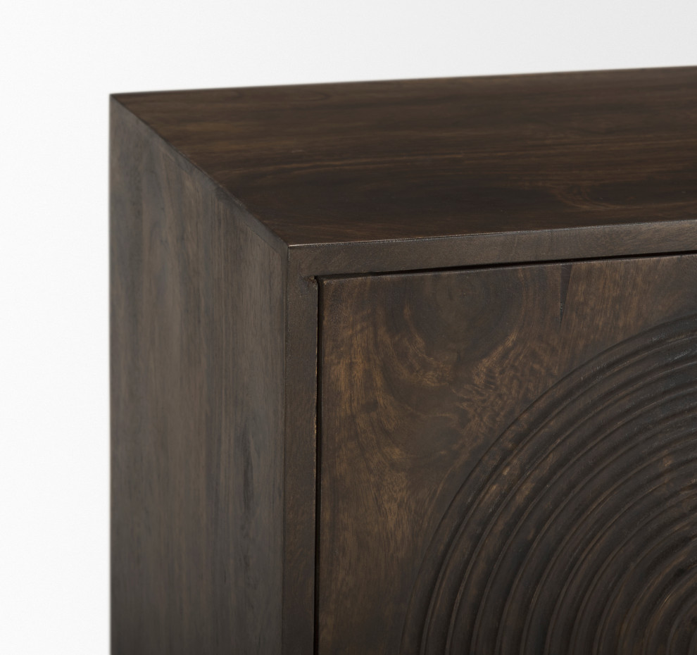 Tucker Solid Wood Patterned Accent Cabinet   Contemporary   Accent Chests And Cabinets   by Mercana  Houzz