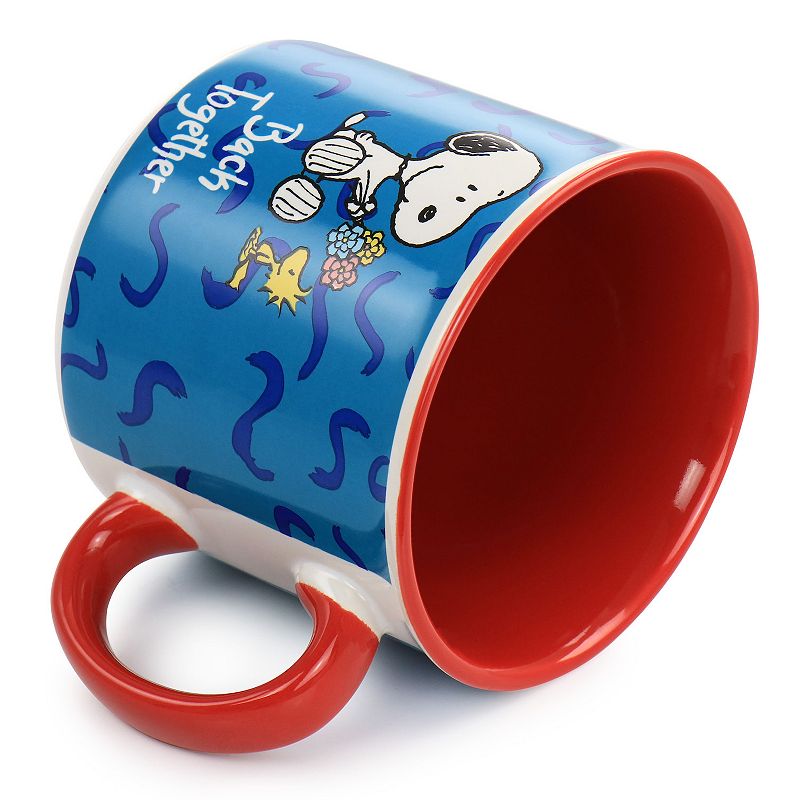 Gibson Peanuts Snoopy Songs 4 Piece 21oz Stoneware Mug Set in Assorted Designs