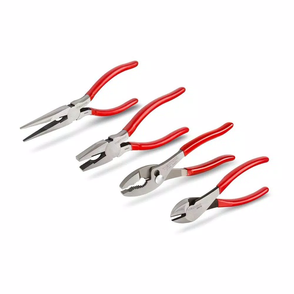 TEKTON Slip Joint， Diagonal， Linemanand#8217;s， Long Nose Pliers Set (4-Piece) and#8211; XDC Depot