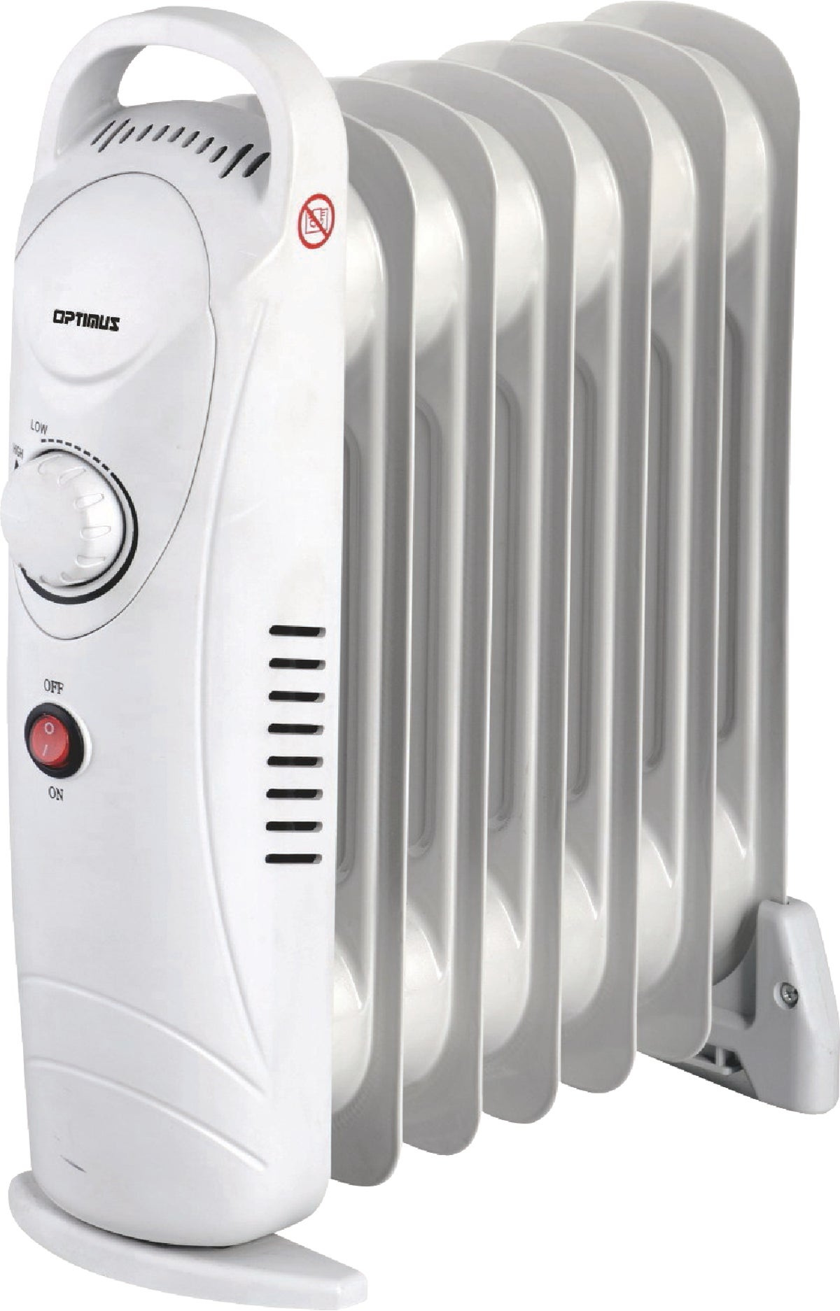 Optimus Oil-Filled Mini Radiator Heater White 5.8A