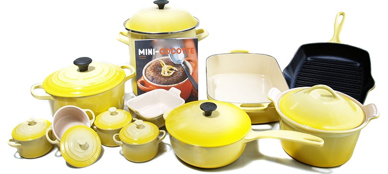 Mixed 20 PCs Cast Iron Cookware Set