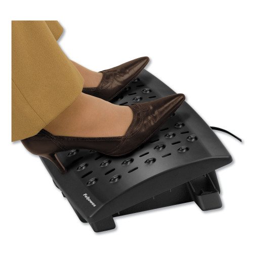 Fellowes Climate Control Footrest， 16.5w x 10d x 6.5h， Black (8030901)