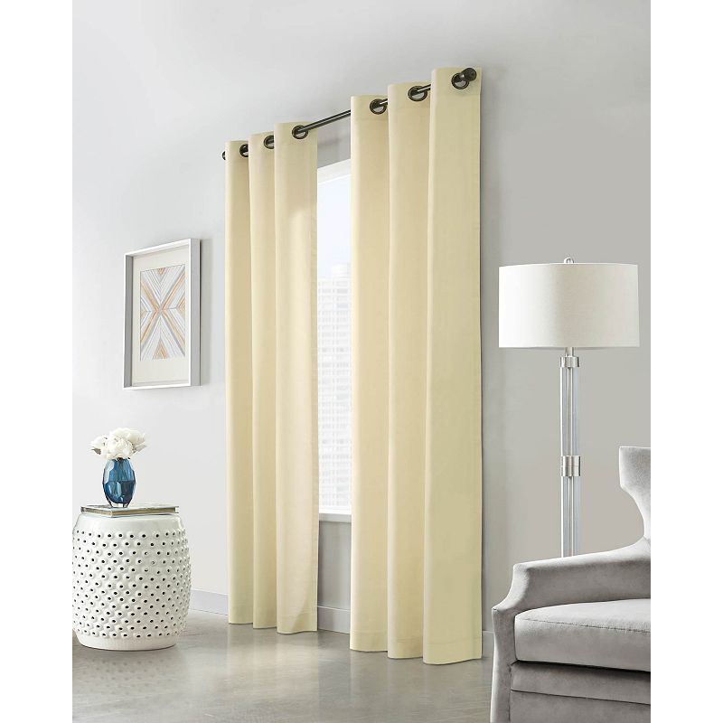 Myne Decor Weathermate Grommet Curtain Panel Pair each 40 x 72 in Natural