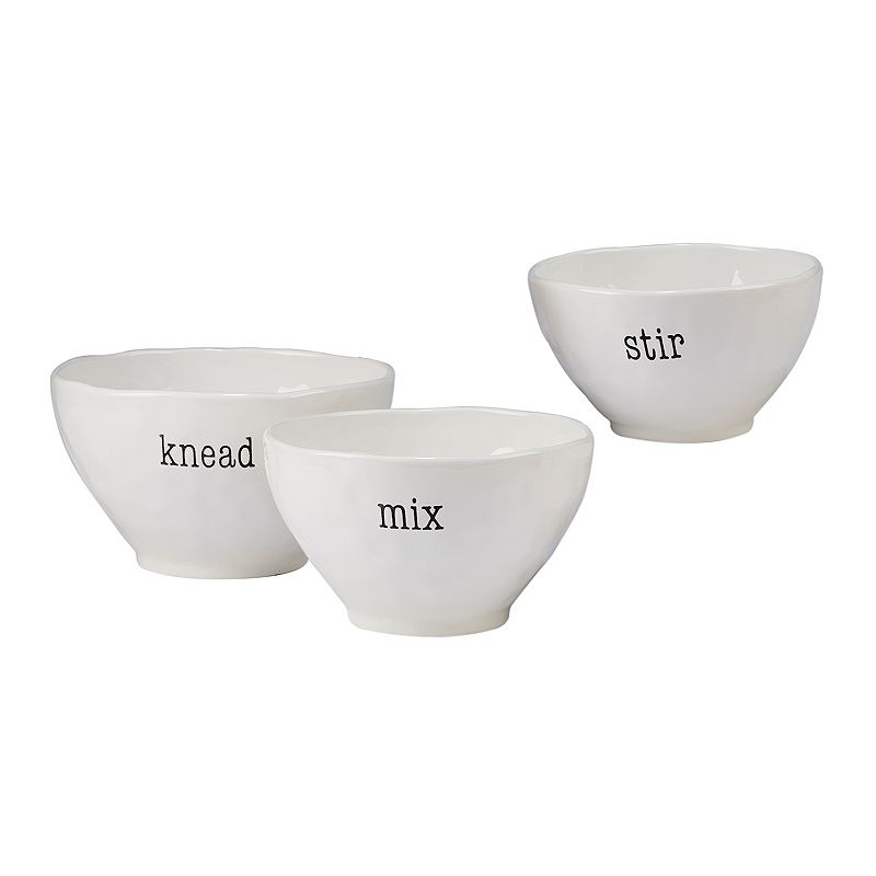 Certified International Just Words 3-piece Mixing Bowl Set